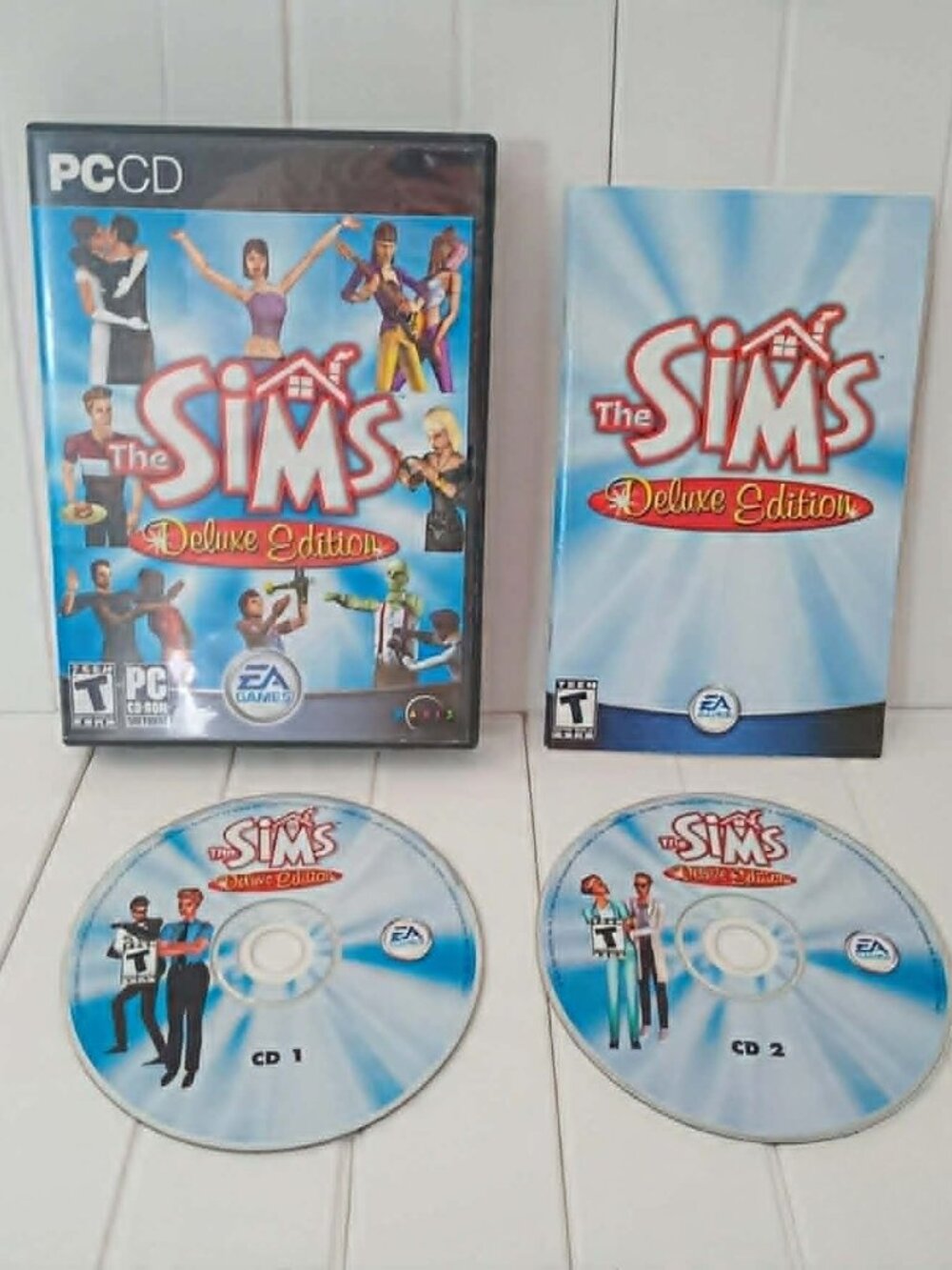 The Sims Deluxe Edition (2002, PC) 2 CD-ROM